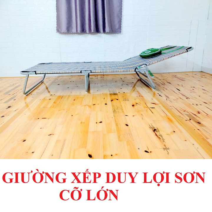 (Hỏa tốc)Giường xếp Duy Lợi thép sơn tĩnh điện cỡ lớn hàng chính hãng