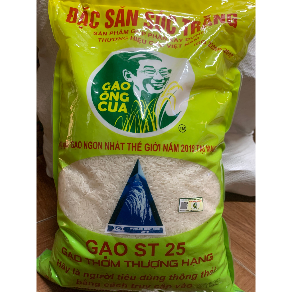 Gạo ST25 Ông Cua túi 5KG ( giao hàng hỏa tốc )