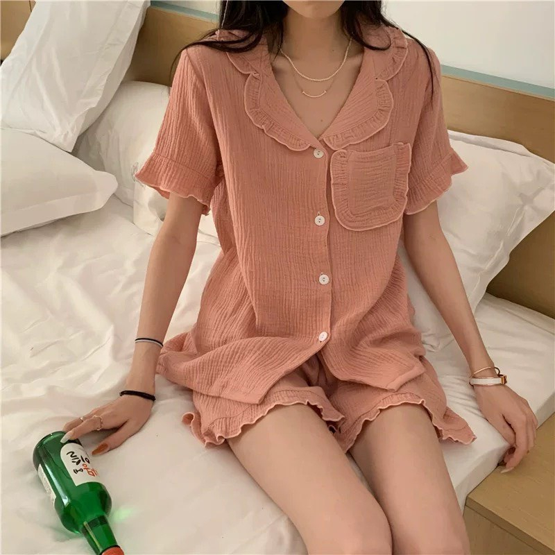 Bộ ngủ đũi xốp viền bèo hot 2023