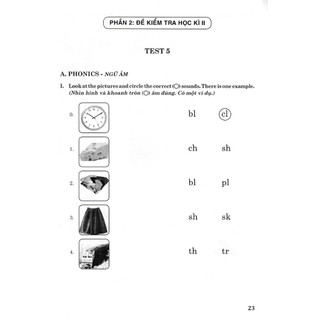 Đề Kiểm tra Tiếng Anh lớp 2