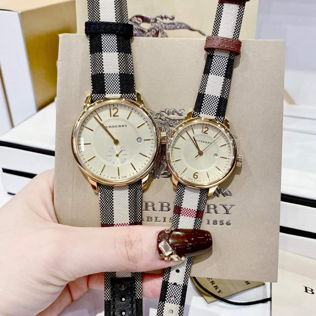 Đồng Hồ Cặp Đôi Bur.ber.ry ,Size: 32-40mm Full Box Hãng,Cặp Đôi Vàng Trong Làng Đồng Hồ Sang Trọng