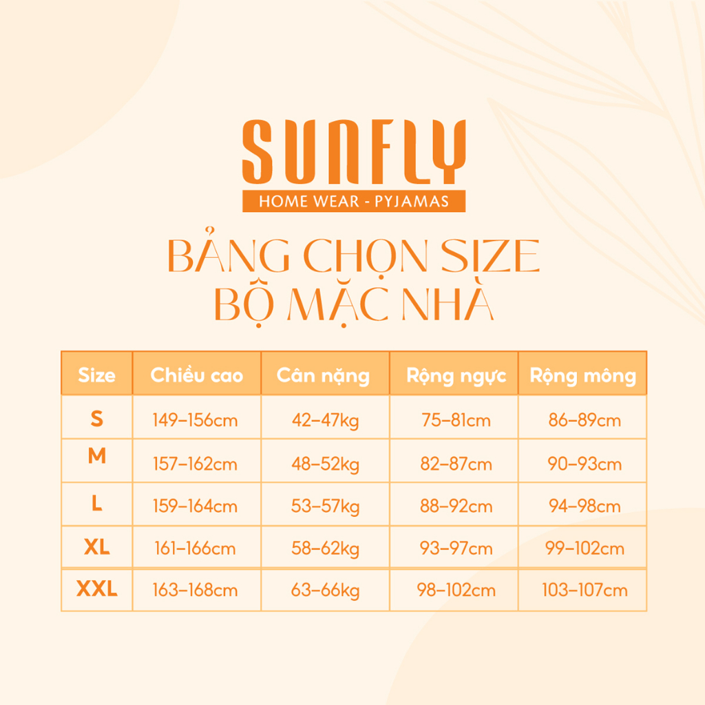 Đồ Bộ Mặc Nhà Nữ Lanh SUNFLY Áo Cộc Quần Ngố SP2101