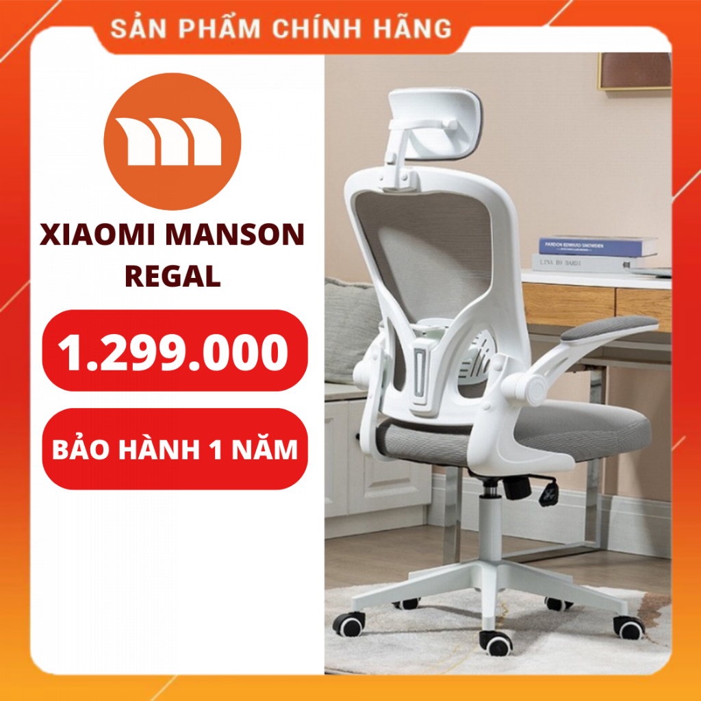 ✅CHÍNH HÃNG - Ghế Xiaomi Manson Regal - Ghế Xoay Văn Phòng Công Thái Học - Bảo hành 1 năm