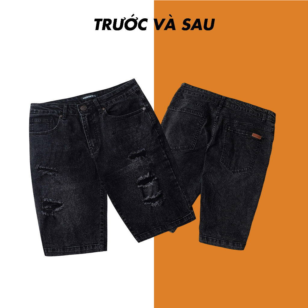 Quần Short Jean Nam H90 Chất Bò Cotton Cực Kì Co Giãn, Không Bai Gião, Bền Màu, Trẻ Trung MSTJ005