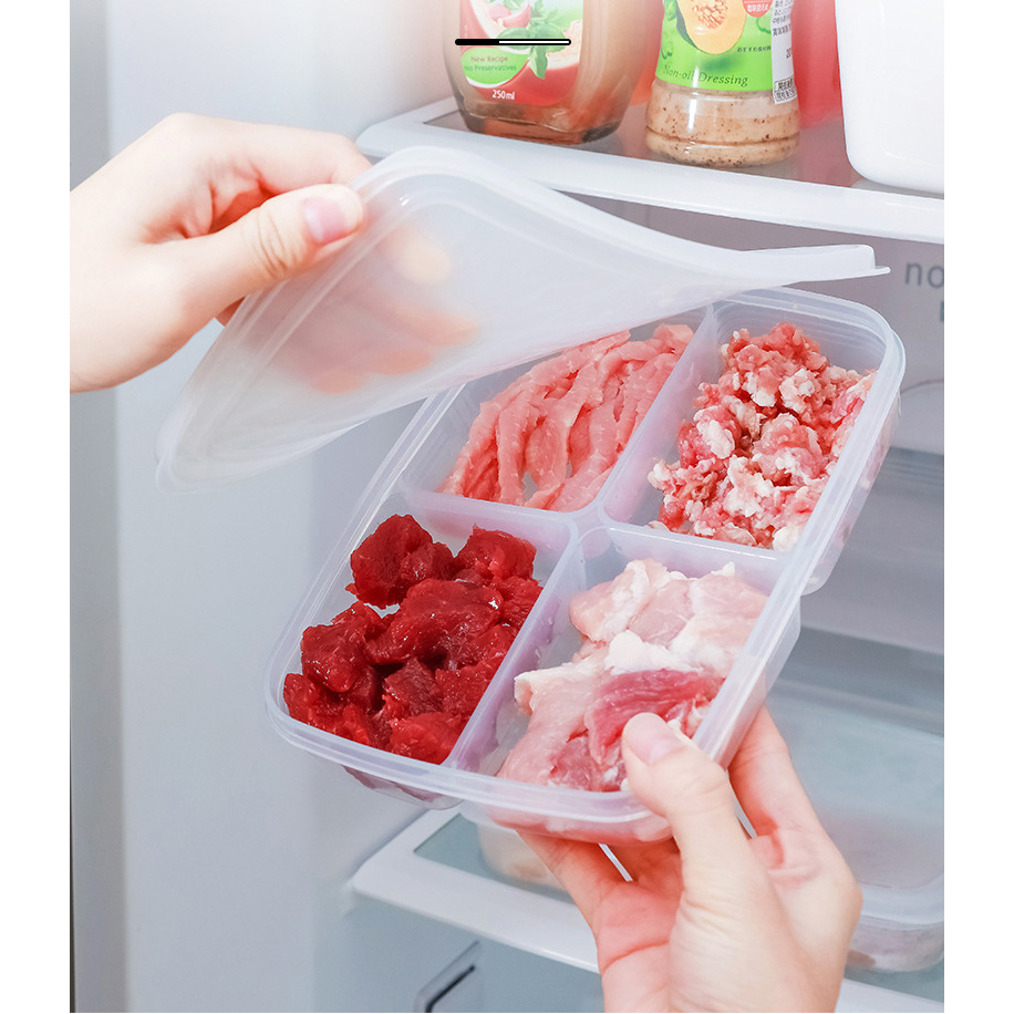 Hộp Nhựa Chia 4 Ngăn Đựng Thực Phẩm An Toàn