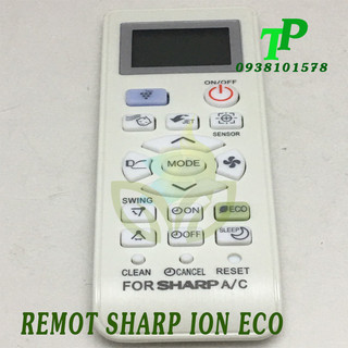 Điều Khiển Máy Lạnh SHARP , Remote Điều Hòa Sharp ION ECO Nhỏ  (Tặng Kèm Pin)