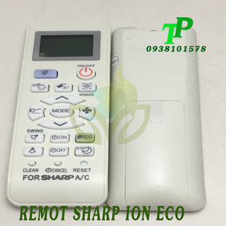 Điều Khiển Máy Lạnh SHARP , Remote Điều Hòa Sharp ION ECO Nhỏ  (Tặng Kèm Pin)