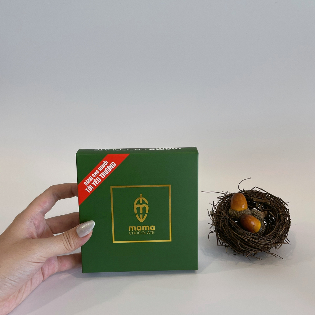Socola Tươi Mama Chocolate Vị Dark Matcha Hộp 25 Viên 165g