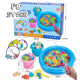 Bộ đồ chơi câu cá cho bé 28 chi tiết có gắn nam châm bao gồm cần câu nhựa, bể phao 2 tầng cho trẻ thỏa thích vui chơi