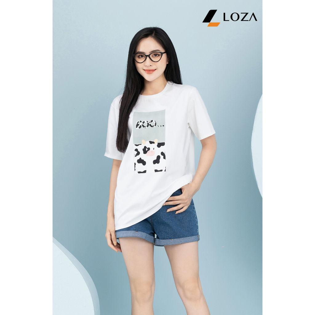 Áo phông nữ OVERSIZE in hình cá tính - Áo thun oversize nữ LOZA G0001