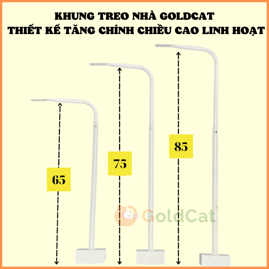 Bộ Màn Treo Nôi Cũi GOLDCAT BM Làm Từ Vải Mắt Lưới Cao Cấp Thiết Kế Khung Treo Tăng Chỉnh Chiều Cao Thông Minh