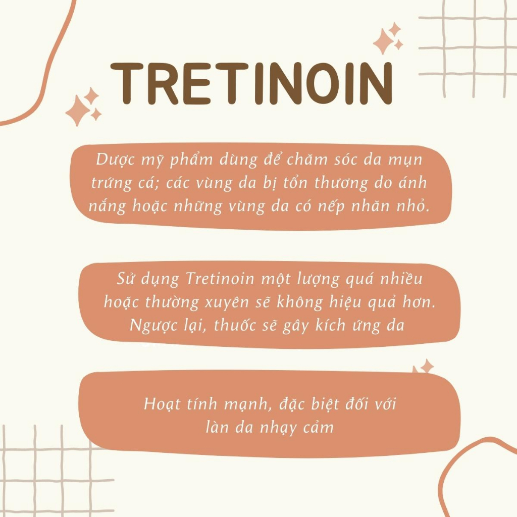 Kem chấm mụn Tretinoin Vitara Acnetin A dưỡng trẻ hóa da Thái Lan hỗ trợ giảm mụn ẩn mụn thâm tuýp 10g