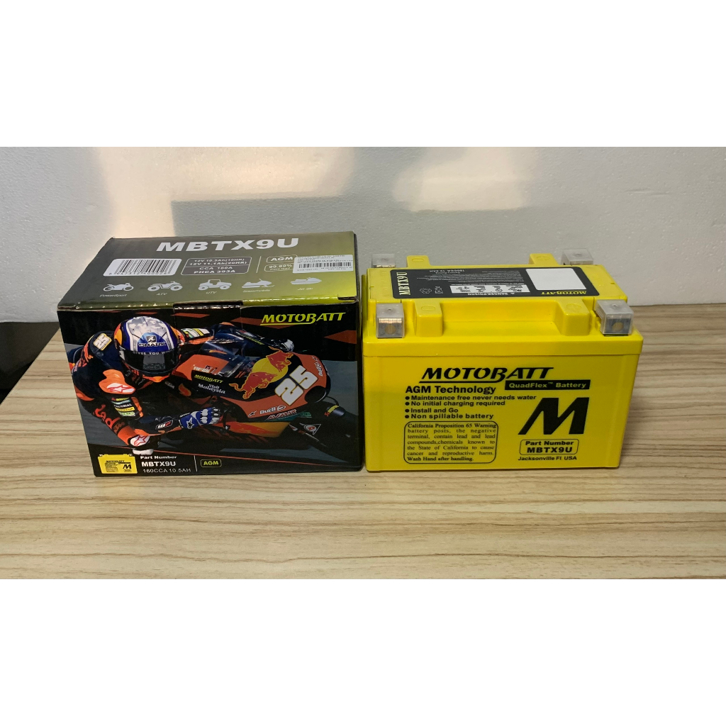 Bình ắc quy 12V Quadflex Motobatt MBTX9U dùng cho xe phân khối lớn