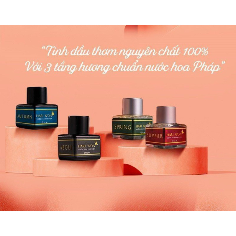 Combo 2 nước hoa chấm HARI WON mùi hương nhẹ nhàng/ chai 10ml