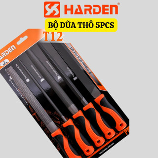 Bộ dũa thô 5 cây HARDEN 610631, bộ giũa mài thép Carbon T2 chống mài mòn, dũa kim cương, dũa kim loại