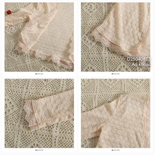 Áo khoác dáng croptop phối ren