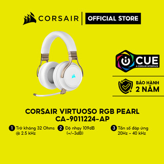 Tai nghe không dây Corsair Virtuoso RGB Pearl CA-9011224-AP