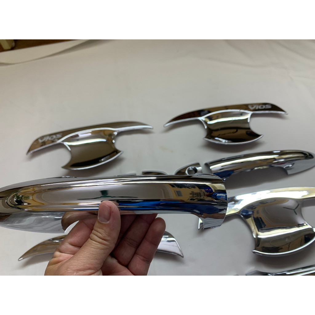 Ốp tay nắm hõm cửa vios 2018, 2019, 2020, 2021, 2022, 2023 mạ crom cao cấp, sáng bóng