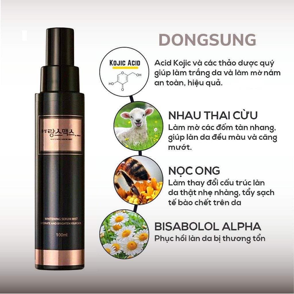 Tinh Chất Trắng Da, Mờ Nám Dongsung Whitening Serum Mist 100ml