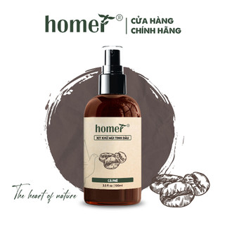 Xịt khử mùi tinh dầu Cà Phê Homer Thiên nhiên Dung tích 100ml/250ml