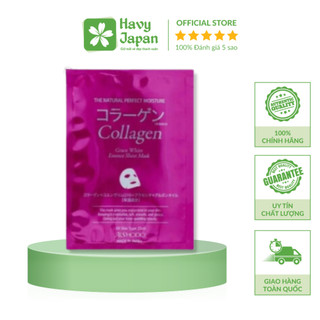  Mặt Nạ Collagen Dưỡng Trắng Aishodo Grace White Collagen Face Mask Màu Hồng Nhật Bản 