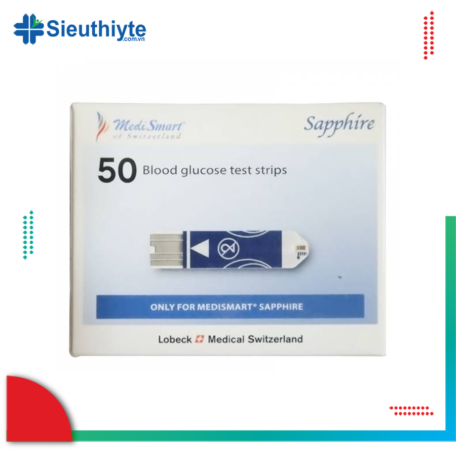 Hộp 50 Que Thử Đường Huyết Máy Sapphire Plus | Hàng Chính Hãng Siêu Thị Y Tế