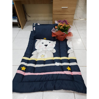 [TẶNG KÈM TÚI + 1 GÓI KHĂN ƯỚT MINI] Bộ nệm kèm gối cho bé 2-6 tuổi đi học