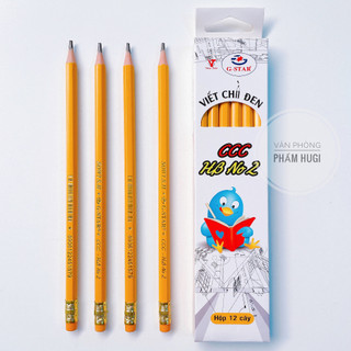 Hộp 12 cây bút chì đen ngòi hb gstar thân vàng