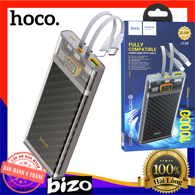 [SẠC NHANH 22,5W] Sạc dự phòng Hoco J104 pin dự phòng 10.000MAH hỗ trợ PD22.5W/QC3.0/18W