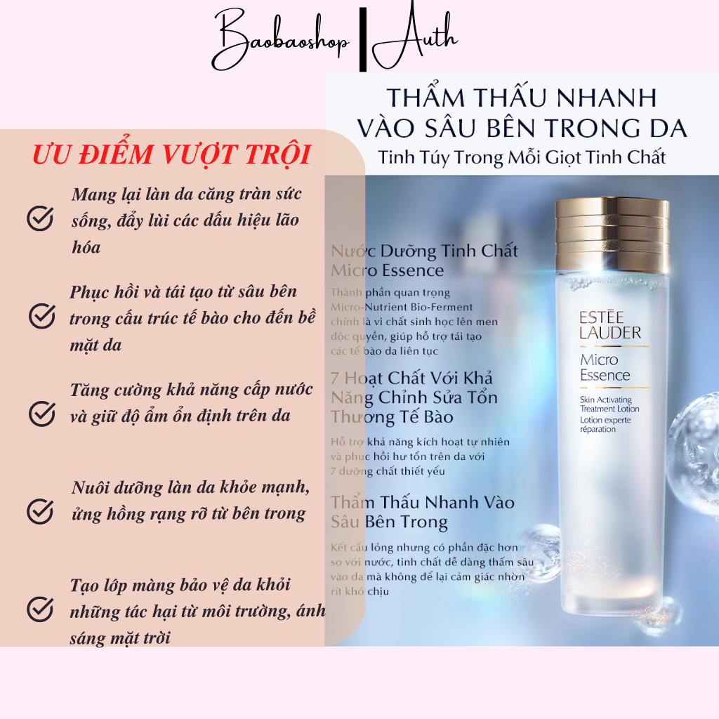 NƯỚC THẦN Estee Lauder Micro Essence 30ml - TINH CHẤT VI MÔ DƯỠNG DA