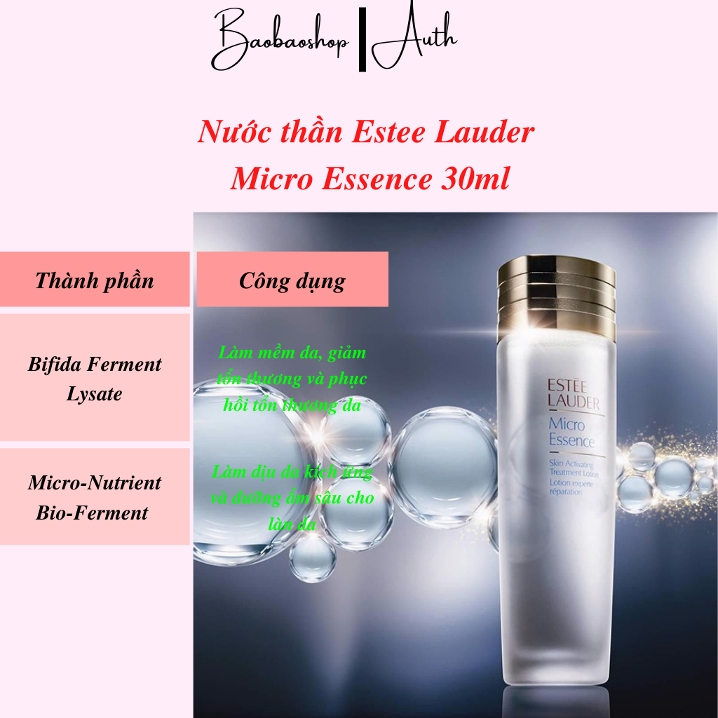 NƯỚC THẦN Estee Lauder Micro Essence 30ml - TINH CHẤT VI MÔ DƯỠNG DA