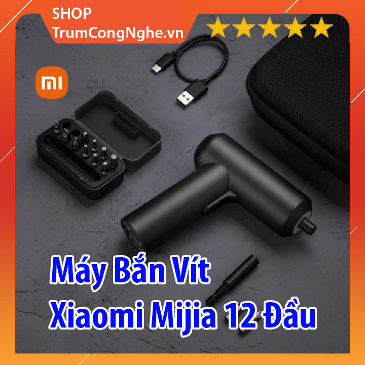 Máy Bắn Vít Cầm Tay Xiaomi Mijia 12 Đầu Bắn, Pin Khỏe 2000mah