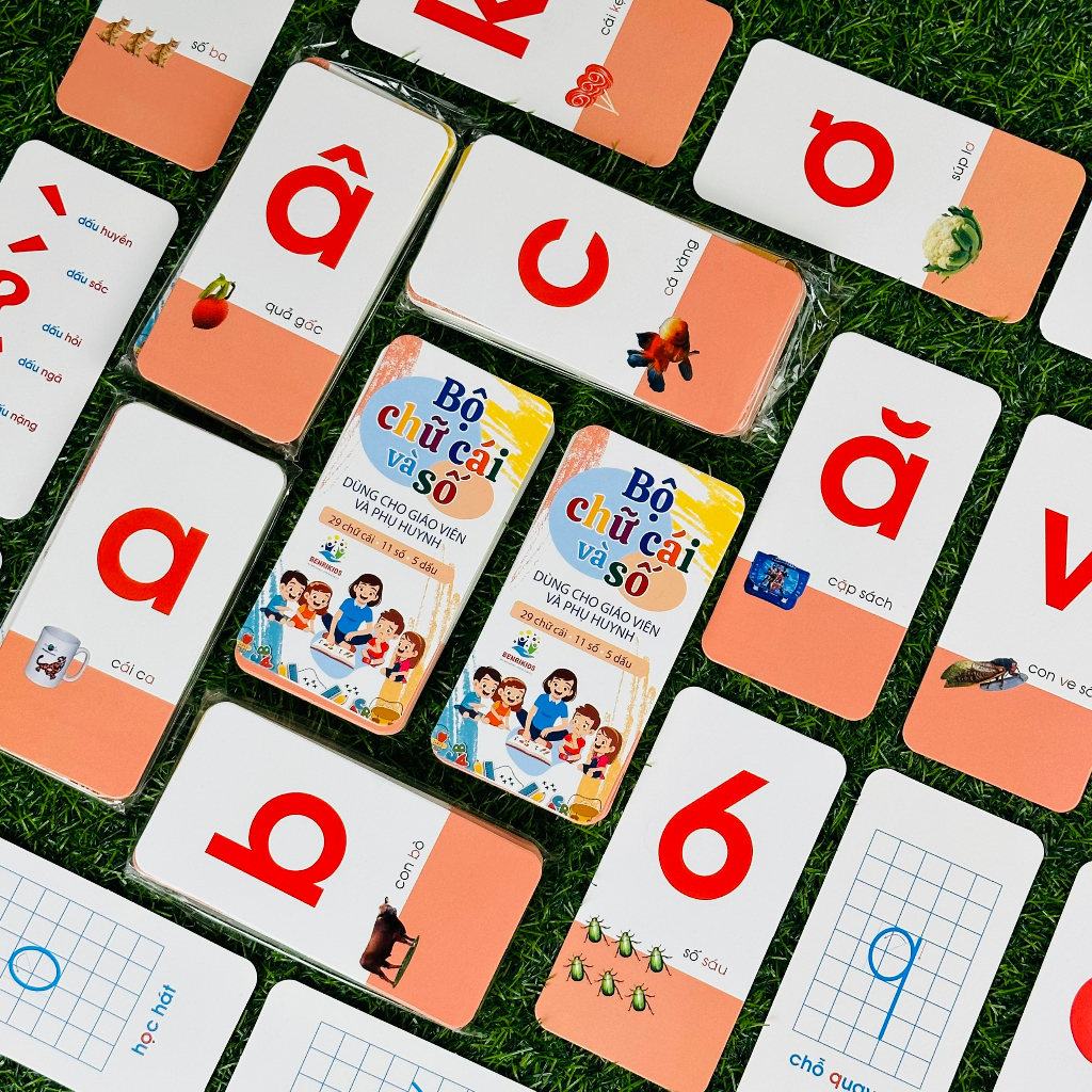 Bộ 42 Thẻ Học Thông Minh Cho Bé Tập Làm Quen Chữ Số Cơ Bản