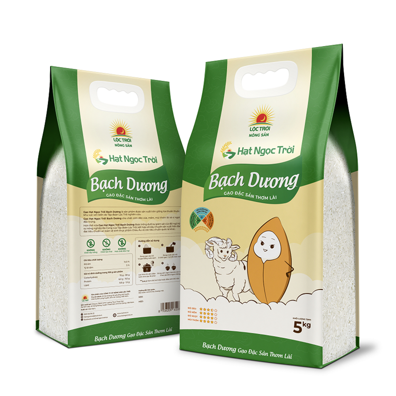 Gạo Hạt Ngọc Trời Bạch Dương 5kg - Bán Lẻ Giá Sỉ