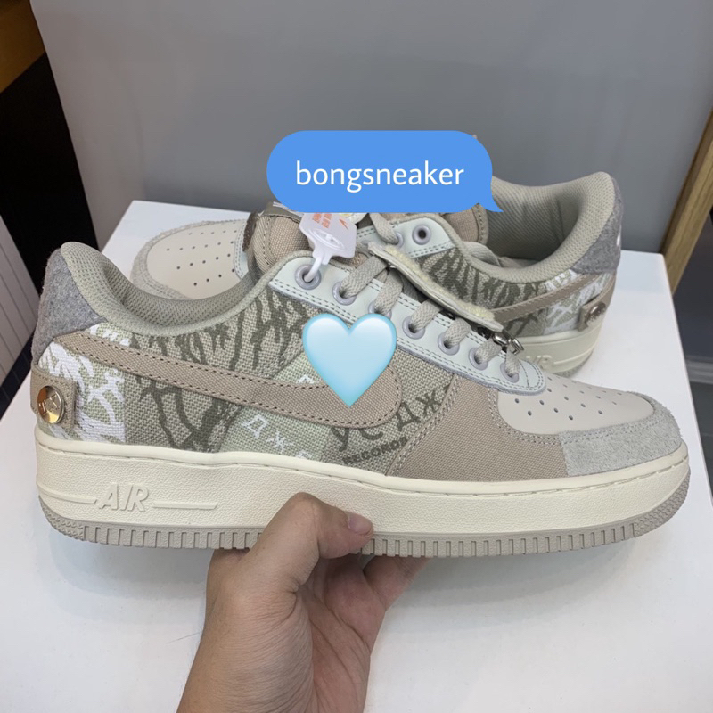 GIÀY SNEAKER A_F1 TRAVIS, A_F_1 Tra.vis S.cot.t Kitty Cream/Sail'07 giày thể nam nữ ảnh thật tự chụp