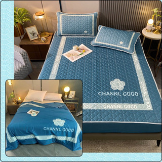 Bộ chiếu điều hoà hoa trà Coco hot_trend (chăn+chiếu+gối)