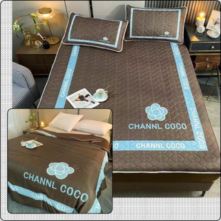 Bộ chiếu điều hoà hoa trà Coco hot_trend (chăn+chiếu+gối)
