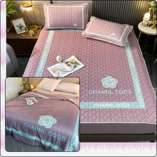 Bộ chiếu điều hoà hoa trà Coco hot_trend (chăn+chiếu+gối)