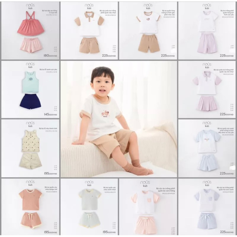 Bộ Kid cộc cho bé từ 2 - 6 tuổi
