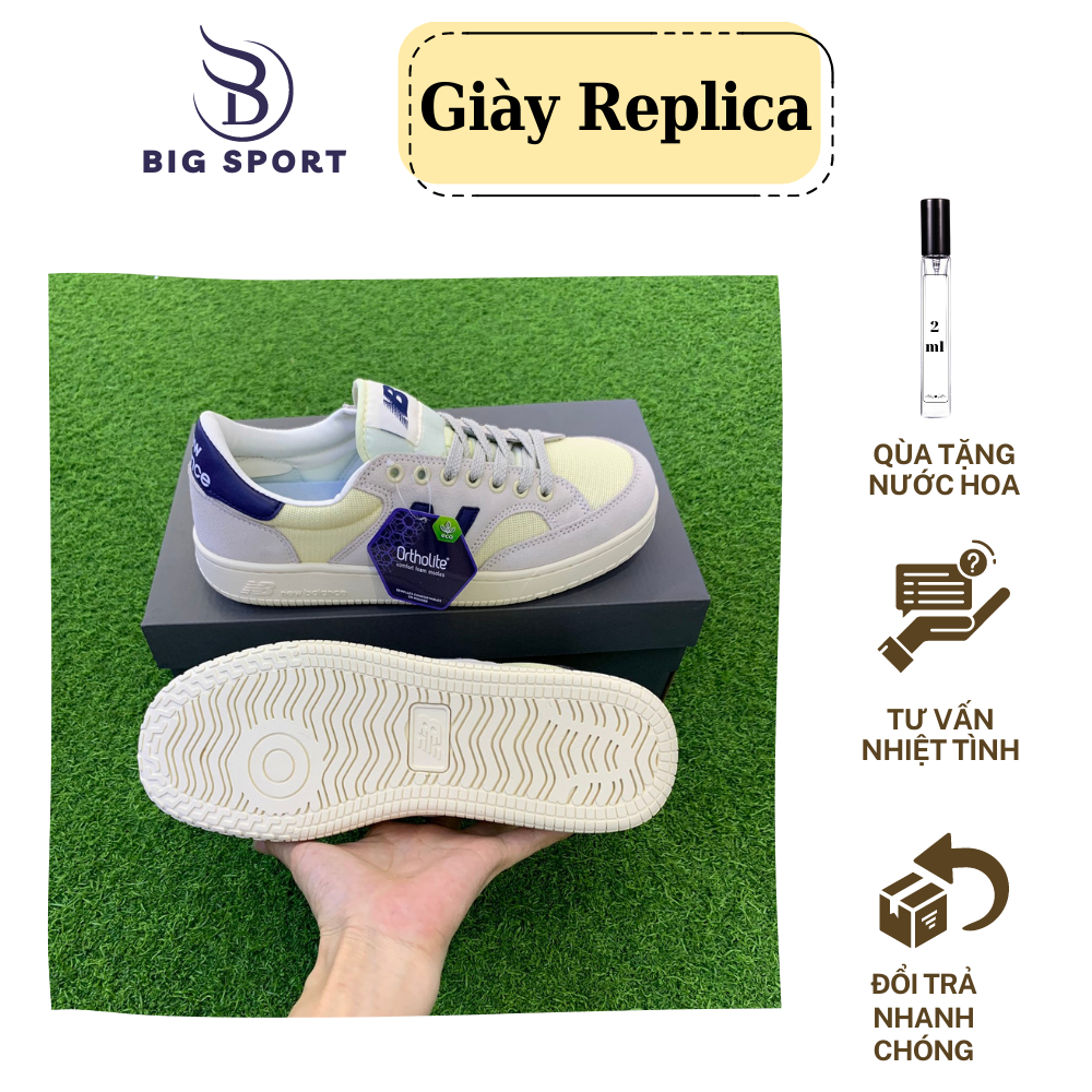 Giày sneaker NB crt 300 2.0 chữ N xanh vàng Fullbox, Giày thể thao nam nữ newbalance nb da lộn cao cấp - Big Sport