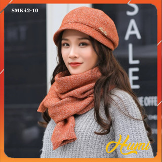 Combo Len Giữ Ấm, Mũ và Khăn Len Đông  Cao Cấp