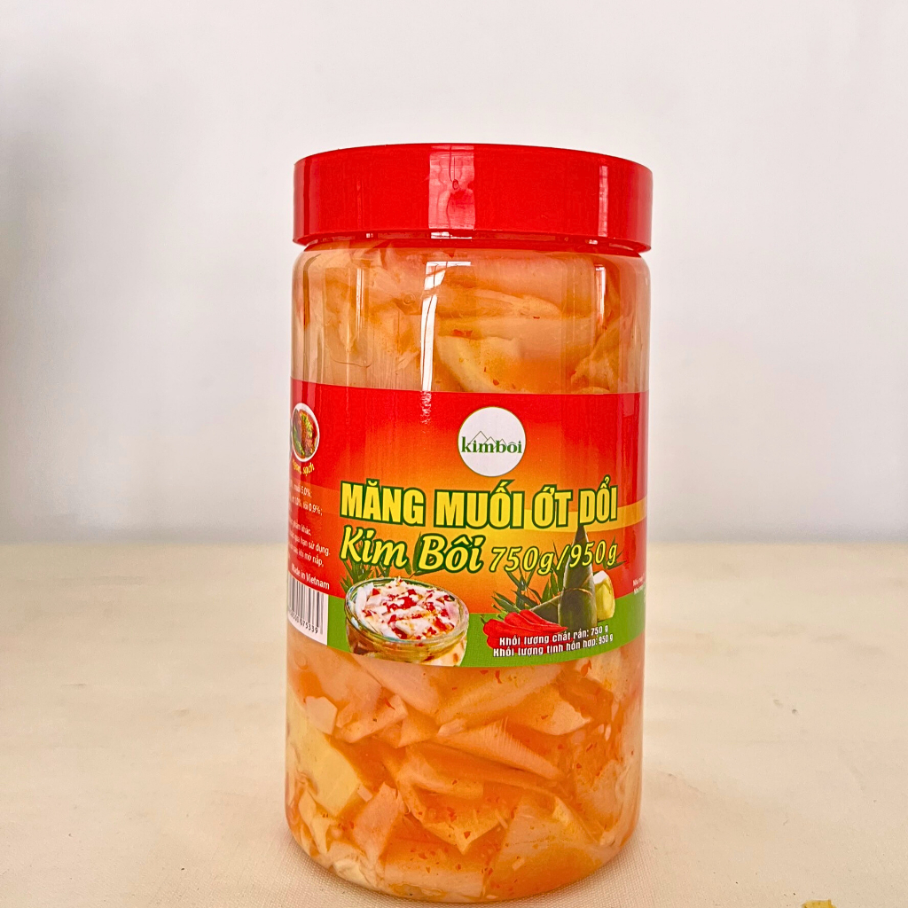 Măng Muối Ớt Dổi Kim Bôi Lọ 950g