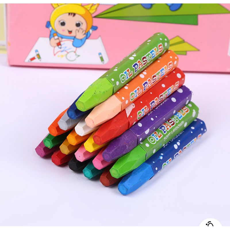 Màu sáp dầu Oil Pastels hộp 12/18/24 màu đẹp lên màu đậm