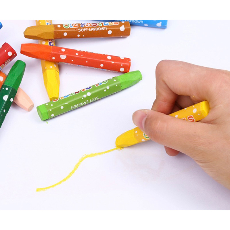 Màu sáp dầu Oil Pastels hộp 12/18/24 màu đẹp lên màu đậm