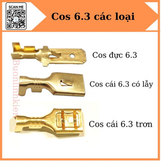Đầu cos 6.3 đực cái, cốt ghim, cos xe máy, đầu cos dây điện