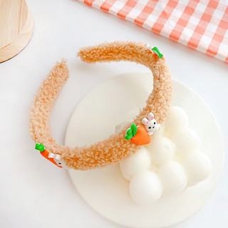 Băng đô/ cài tóc lông mịn thỏ cà rốt