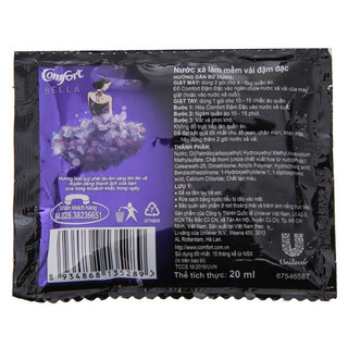 5 Dây Nước xả vải Comfort hương nước hoa thiên nhiên Bella 20ml 10 gói/dây - Dây tím