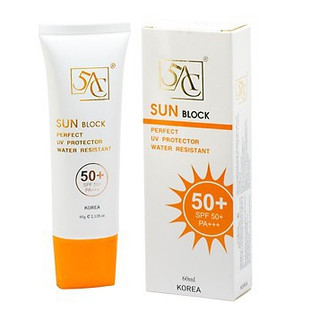 Kem chống nắng hàn quốc 5ac sun block spf 50+ pa+++ makup nâng tone dưỡng da mặt 60ml