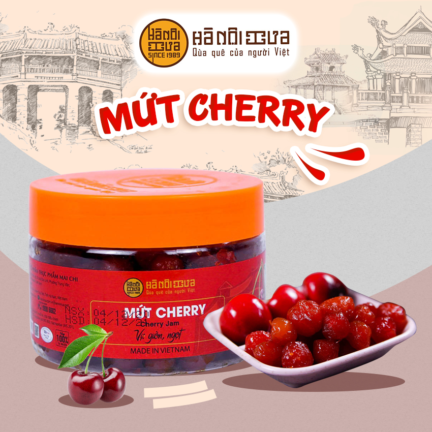 Ô mai Mứt cherry vị giòn ngọt, xí muội Hà Nội Xưa đặc biệt thơm ngon, tốt cho tiêu hóa