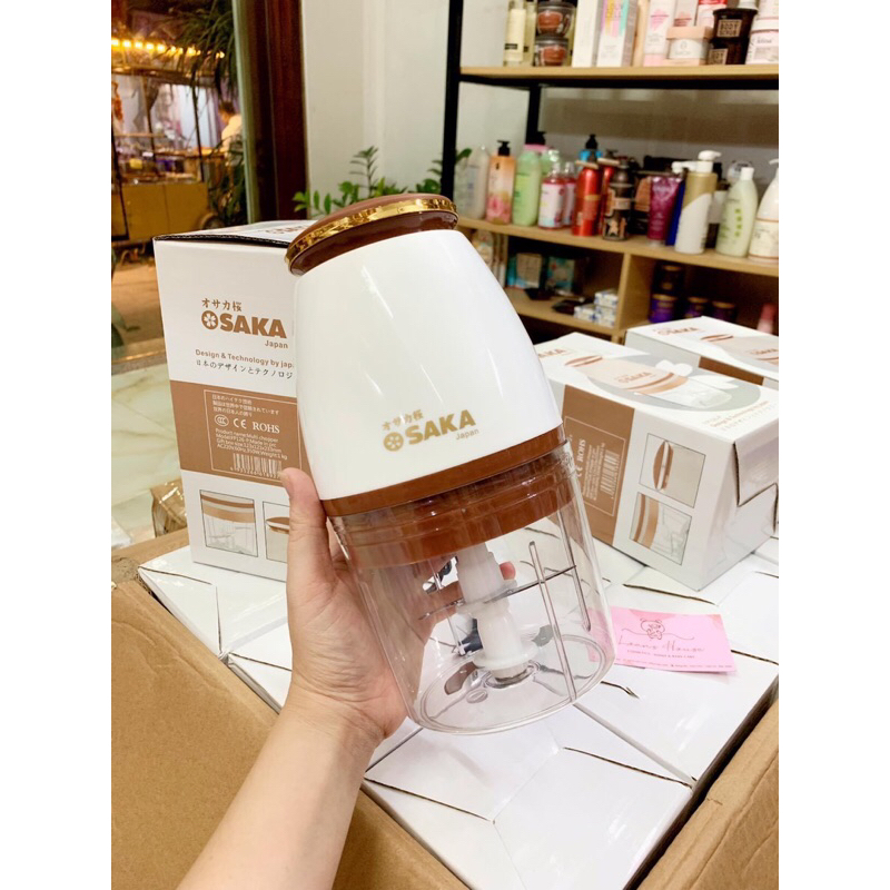 Máy Xay Đa Năng Osaka Japan - Máy Xay Sinh Tố, Thịt Cao Cấp - Lưỡi Dao Lớn, Trục Xoay Chuyên Dụng